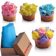 SWISS PART 12pcs Stainless Steel Russian Cake Decorating Icing Tips Kit Extra Large Pastry Piping Nozzles and... N4
