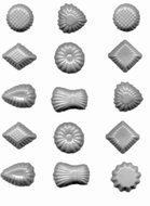 Bite Size Fancy Pieces Hard Candy Mold [Kitchen] [Kitchen]