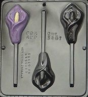 Calla Lily Lollipop Chocolate Candy Mold 3401