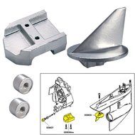 Tecnoseal Anode Kit w/Hardware - Mercury Alpha 1 Gen 1 - Magnesium