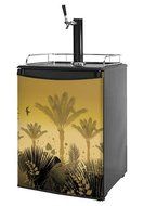Kegerator Skin - Summer Palm Trees (fits medium sized dorm fridge and kegerators)