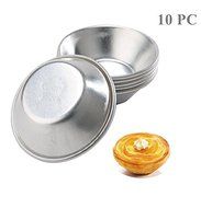 Astra shop 10Pcs Carbon Steel Non-Stick Egg Tart Pan Mold/Cupcake/Cake/Cookie/Pudding Mould Baking Tool N2