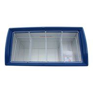 351L Curved Glass Sliding Double Doors Ice Cream Merchandise Display Showcase Deep Freezers Commercial Refrigerator...
