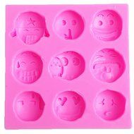 JLHua Silicone Funny Emoji Chocolate Candy Making Mold Ice Cube Tray N2