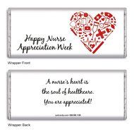 25 Nurse Appreciation Candy Bar Wrappers - DIY Favors - $0.69 per Wrapper - Heart of Healthcare Design