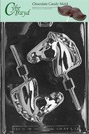 Cybrtrayd A087 Horse Head Lolly Chocolate Candy Mold with Exclusive Cybrtrayd Copyrighted Chocolate Molding Instructions