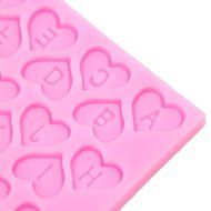 Julyshop Heart Alphabet Letter Mold Silicone Decorating Chocolat Fondant Cake Mould Tool N6