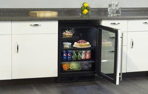 Marvel MA24BRG3LS ADA Beverage Refrigerator with MaxStore Crisper, Door with Lock, 24-Inch, Stainless Steel