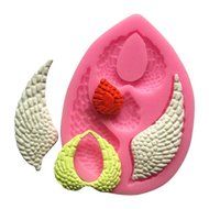 3D Baby Angel Wing Silicone Mould Chocolate Cake Fondant Decorating Soap Clay Mold N3