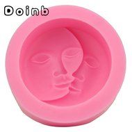 Doinb Sun+Moon (Mother+Baby) Soap Clay Candy Cake Pastry Fondant Chocolate Moulds FDA Silicone Molds Outer Size... N28