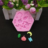 Zeroyoyo Halloween Pumpkin Silicone Mold Fondant Cake Mold Cupcake Decoration Tool N4