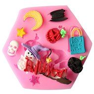 Zeroyoyo Halloween Pumpkin Silicone Mold Fondant Cake Mold Cupcake Decoration Tool N5