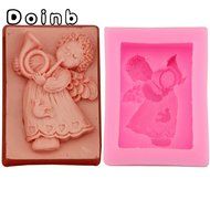 Doinb Sun+Moon (Mother+Baby) Soap Clay Candy Cake Pastry Fondant Chocolate Moulds FDA Silicone Molds Outer Size... N32