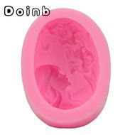 Doinb Sun+Moon (Mother+Baby) Soap Clay Candy Cake Pastry Fondant Chocolate Moulds FDA Silicone Molds Outer Size... N36