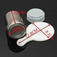 DIY Fancy Coffee Chocolate Powder Shaker Duster with 12 Stencils Strew Pad N3