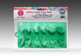 3 Pack Christmas Silicone Candy Molds. Make Cake, Chocolate, Gummies, Ice. Gingerbread House Cake Mold &amp; 2 Cute... N7