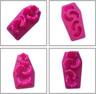 Crystallove DIY Tooth Shape Silicone Chocolate Ice Cube Mold for Making Soap Candy Cake (2pcs/pack) N3