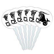 Set of 6 Cupcake Picks Toppers Decoration Zodiac Astrology Astrological Sign - Scorpio Zodiac Sign N5
