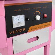 OrangeA 1030 Watts Stainless Steel Cotton Candy Machine with Cart and Cover &ndash; Pink N22
