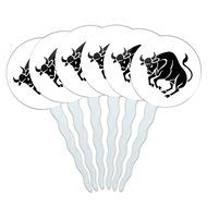 Set of 6 Cupcake Picks Toppers Decoration Zodiac Astrology Astrological Sign - Scorpio Zodiac Sign N9