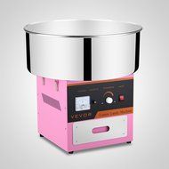 OrangeA 1030 Watts Stainless Steel Cotton Candy Machine with Cart and Cover &ndash; Pink N25