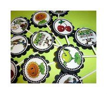 30 Party &quot;Plants vs Zombies&quot; Dimensional Cupcake Toppers Sticks N2