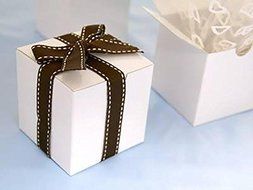 BalsaCircle 100 3&quot; x 3&quot; Wedding Favor Box Party Decorations Wholesale - White N5