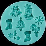 Topnew-Candy Cavity Silicone Chocolate Mold Candy and Gummy Moulds Xmas Supplies H1949 N3