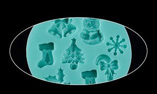 Topnew-Candy Cavity Silicone Chocolate Mold Candy and Gummy Moulds Xmas Supplies H1949 N4
