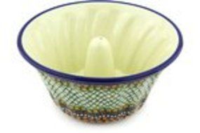 Polish Pottery Bundt Cake Pan 10-inch Orange Tranquility UNIKAT N4