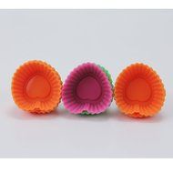 New 10pc Heart Shape Silicone Chocolate Candy Cup Cake Baking Molds Dessert Tool N3