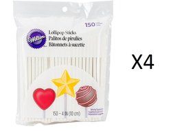 Wilton 1912-1001 4-Inch Lollipop Sticks, 600 Pack