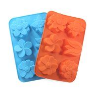 Cake Bread Molds, 2PCS YYP [6 Cavity Flower Shape Mold] Silicone Cake Bread Making Mold for Home Baking - Reusable... N6