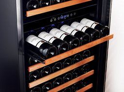 Smith &amp; Hanks 166 Bottle Dual Zone Wine Refrigerator, Stainless Steel Door, Built-In or Free Standing N5