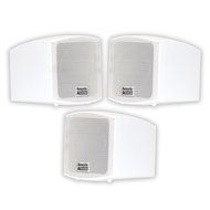 Acoustic Audio AA321W Mountable Indoor Speakers 600 Watts White Bookshelf 3 Piece Set AA321W-3S