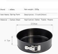 VILONG 9 inch circular Springform interlocking Chef&#039;s Classic Nonstick Bakeware Springform Pan, black (1, black) N9