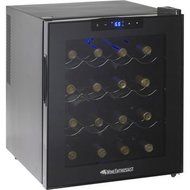 Wine Enthusiast, Digital Touch Screen Wine Cellar, Silent 16-bottle Capacity, Black Trim with 3 Removable Shelves N3