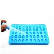 ZJOY Gummy Bears Molds 50 Cavity for Hard Candy, Chocolate, SOAP &amp; Ice Cube Making - With BONUS Easy Filling Dropper N2