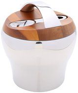 Nambe Bulbo Coffee Canister with Scoop, Silver
