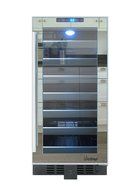 Vinotemp VT-32TSFE-SM 33-Bottle Mirrored Touch Screen Wine Cooler, Black N5
