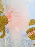 Baby Girl Ballerina Cake Topper or Cupcake Toppers N6