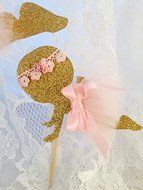 Baby Girl Ballerina Cake Topper or Cupcake Toppers N7