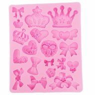 Funshowcase Assorted Bows Crown Heart Silicone Cake Decorating for Sugarcraft, Fondant, Resin, Polymer Clay, Crafting... N3