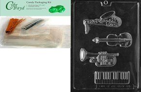 Cybrtrayd J089 Music Kit Chocolate Candy Mold with Exclusive Cybrtrayd Copyrighted Chocolate Molding Instructions N5