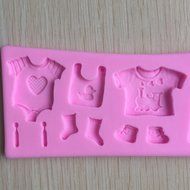 Karen Baking Baby Clothes Shape 3D Silicone Cake Mold For Cake Fondant Decorating N3