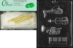 Cybrtrayd J089 Music Kit Chocolate Candy Mold with Exclusive Cybrtrayd Copyrighted Chocolate Molding Instructions N6