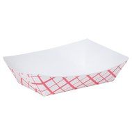 Southern Champion Tray Southland Paperboard Red Check Food Tray (Multiple Sizes Available) N15