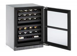 U-Line U3024ZWCINT00A Built-in Wine Storage, 24", Stainless Steel N4