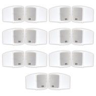 Acoustic Audio AA321W Mountable Indoor Speakers 2800 Watts White Bookshelf 7 Pair Pack AA321W-7Pr