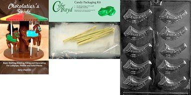 Cybrtrayd R030 Jewish Horn Chocolate Candy Mold with Exclusive Cybrtrayd Copyrighted Chocolate Molding Instructions... N4